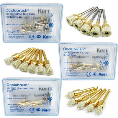 KERR Dental Finishing Polishing Occlubrush Cup Brushes Regular/Small/Point 10pcs