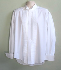 Men&rsquo;s Pierre Balmain Wing Collar Tuxedo Shirt, Stud Front French Cuffs 17 1/2-35