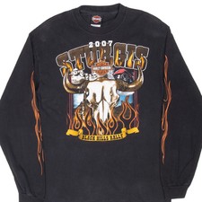 VINTAGE HARLEY DAVIDSON STURGIS 2007 LONG SLEEVE TEE SHIRT MEDIUM MADE IN USA