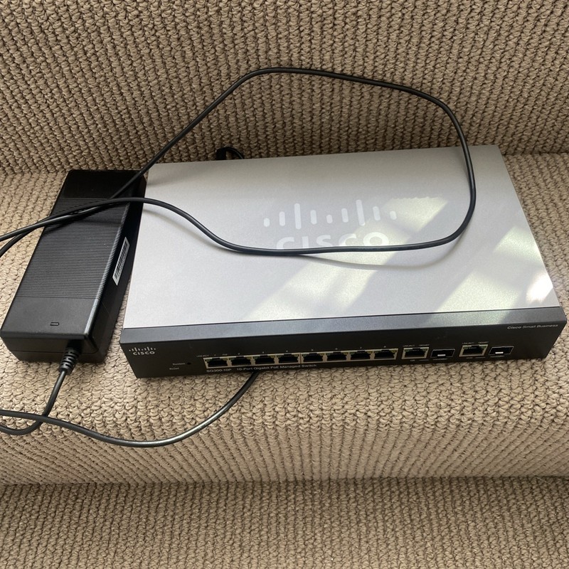 CISCO SG300-MPP 10-Port Gigabit PoE+ Managed Switch With Power Supply