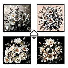 Set 4 Realistic Digital Wall Art Print Modern Home Decor Printable Instant #45