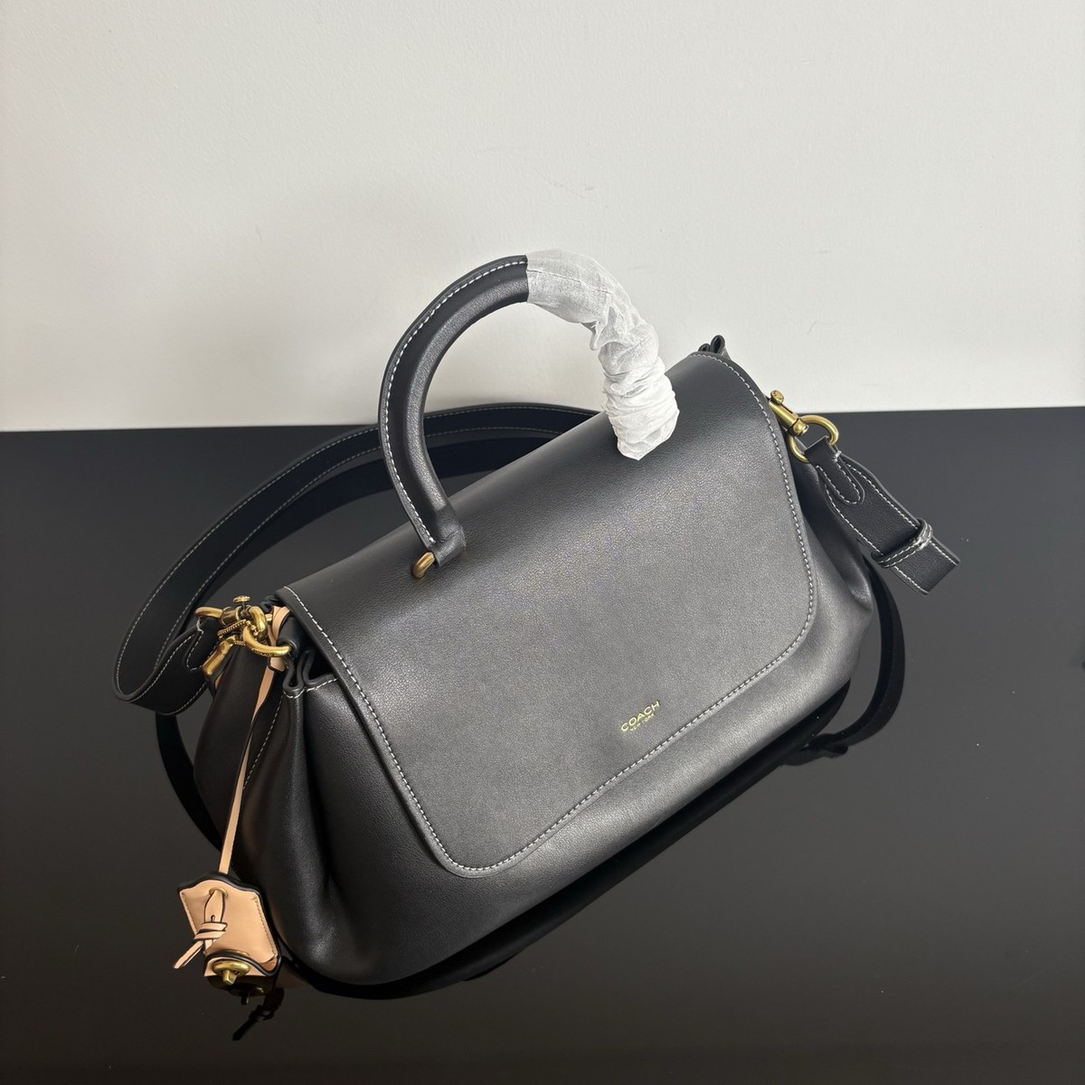 COACH Slouchy Rogue Top Handle Bag CCC39 Black Leather NWT #ZJ | eBay