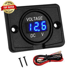 Dc 24v 12v Voltage Gauge Battery Voltage Meter Led Volt Meter 12 Volt 24 Volt