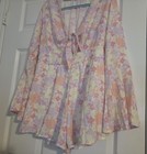 Pink Lilly Floral Romper,nwot Size Medium — photo 2