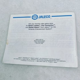 ROBO WARRIOR Nintendo NES Game Original JALECO 1988 Instruction Manual
