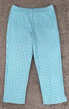 Belle by Kim Gravel Regular Perfect Pique Gingham Cropped Pant Women's Size S