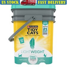 Lightweight Clumping Cat Litter Unscented Low Dust Odor Control All Cats 17 lb