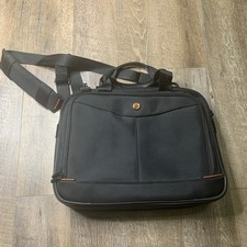 Targus Briefcase Laptop Bag Black Nylon Large Compartments Shoulder Strap Office