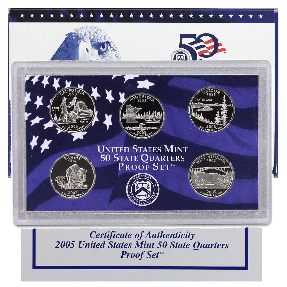 U.S. Mint 2005 Proof Set US State Quarters (1999-2008) for sale | eBay