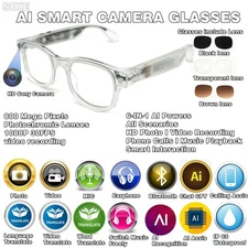 AI Smart glasses with camera and HD Video and Image and video and glasses case