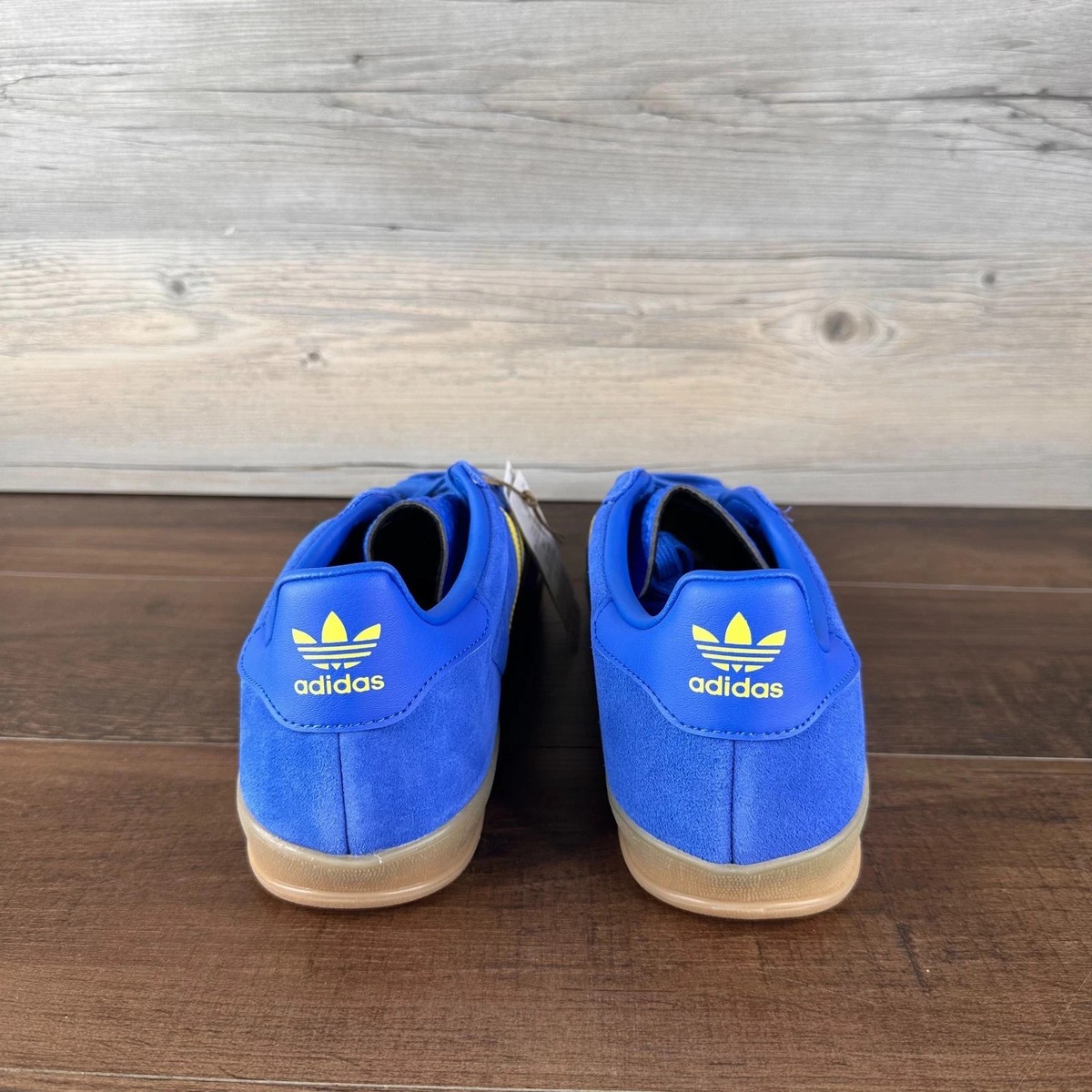 adidas Gazelle Indoor Mens Sizes 9-13 Blue Pure Sulfur Gum JQ2691