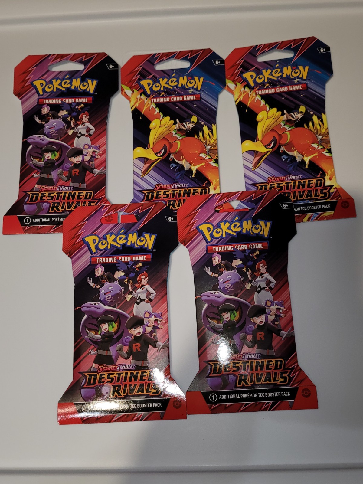 Destined Rivals Lot Of 5 Sleeved Booster Pack Factory Sealed