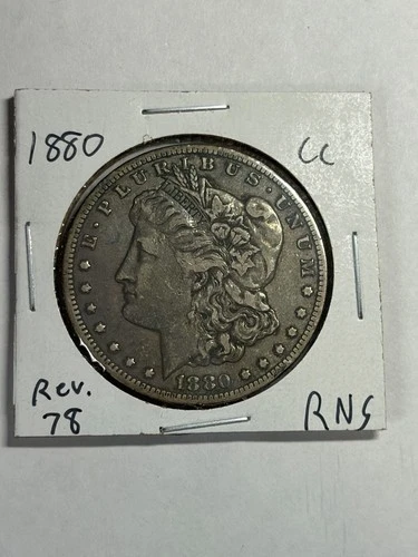 1880-CC REV 78 MORGAN SILVER DOLLAR CHOICE XF BETTER DATE CC TOUGH VARIETY