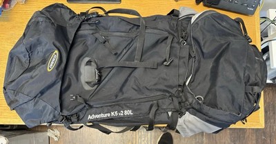 Naneu Adventure K5 v2 80L Padded Camera Backpack Bag Black Travel Hiking