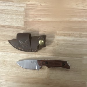 Benchmade Hunt 15017 Fixed Blade Hunting Knife 3-3.49in Steel Wood w/ Sheath