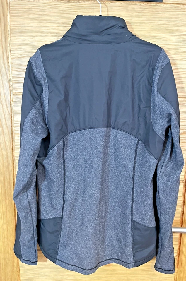 KIRKLAND Ladies Active Black/Grey Jacket Zip Away Hood in Collar Thumb Holes - L - Image 2 of 4