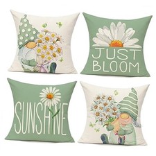 Outdoor Spring Throw Pillow Covers 18x18 Set of 4 18" x 18" Pack of 4 Green