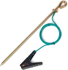 Portable Ground Rod with 4ft 12AWG UL Listed Grounding Wire Color zinc