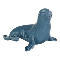 Robbe Aus Steingut Lackiert 24 X 14 Cm Blau Sea-Club