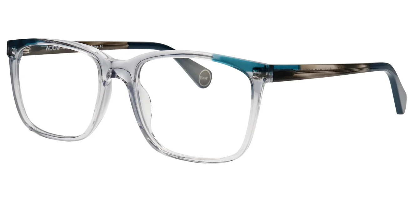 Grandes lunettes de vue homme 55mm transparentes larges WOOW Speak easy 2