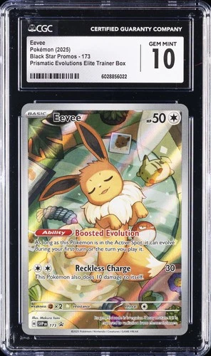 2025 POKEMON SVP EN-SV BLACK STAR PROMO #173 EEVEE CGC 10