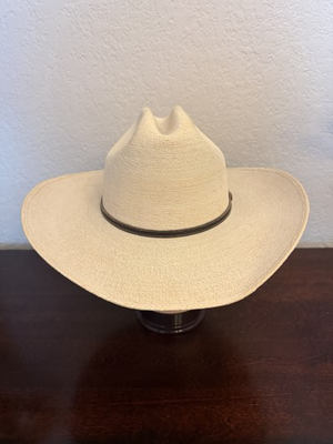 #ad Atwood Hat Company Marfa 7X Cowboy Wester Hat Long Oval Natural Straw Size 7 1 2 $40.00