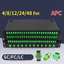 19" 12/24/48 port Fiber Optical Patch Panel With Adapter Pigtail Fiber optic Box
