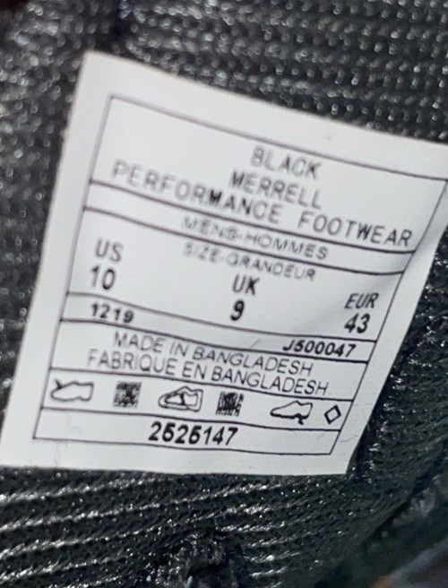 Merrell Sandali Uomo Cascata Escursionismo Cinturino Nero Taglia 10 US