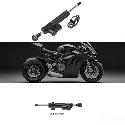 Fits Multiple Brand Motorcycles Black Adjustable Steering Stabilizer