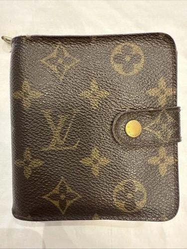 Authentic LOUIS VUITTON Monogram Zippy Compact Wallet