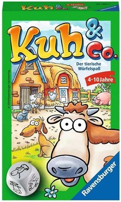  Cow & Co Travel Game Kids Dice Game Ages 4+ 2-6 Players Family TraVEL Toy