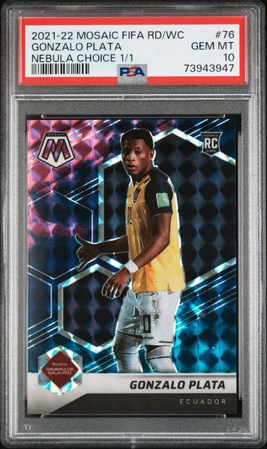 2021/22 Panini Mosaic FIFA Road To World Cup Gonzalo Plata 1/1 Nebula Mosaic