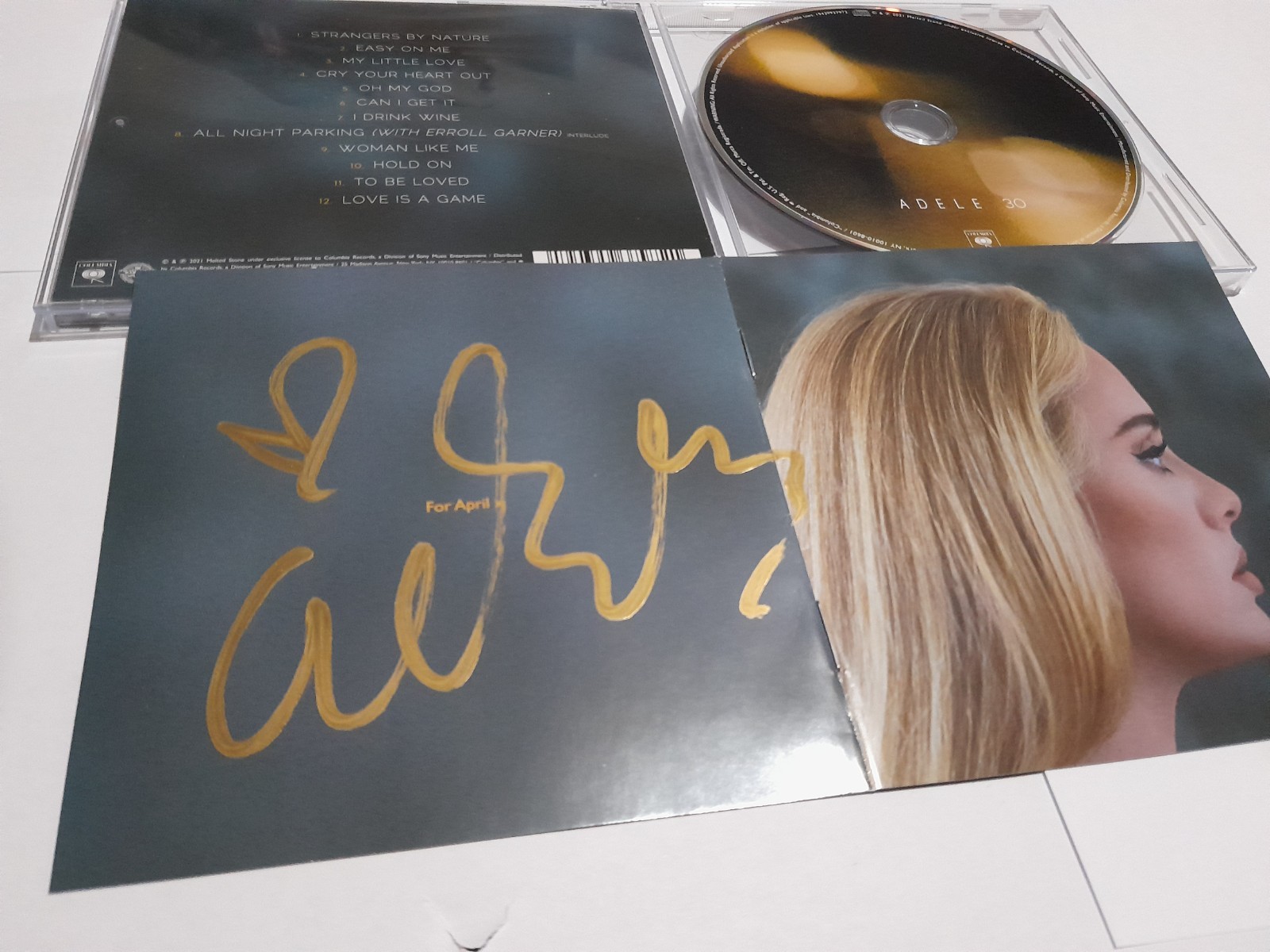 ADELE autograph cd 30 signed live concert collectors rare