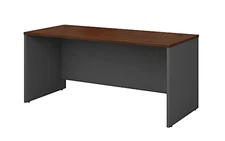 Bush Business Furniture Office Desk 66"W x 30"D Hansen Cherry/Graphite Gray