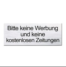 4× "Bitte keine Werbung einwerfen" Aufkleber, wetterfest, silber