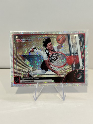 2025-26 Topps NBA Hoops Highlights- Pixel Burst Parallel Shaedon Sharpe #267