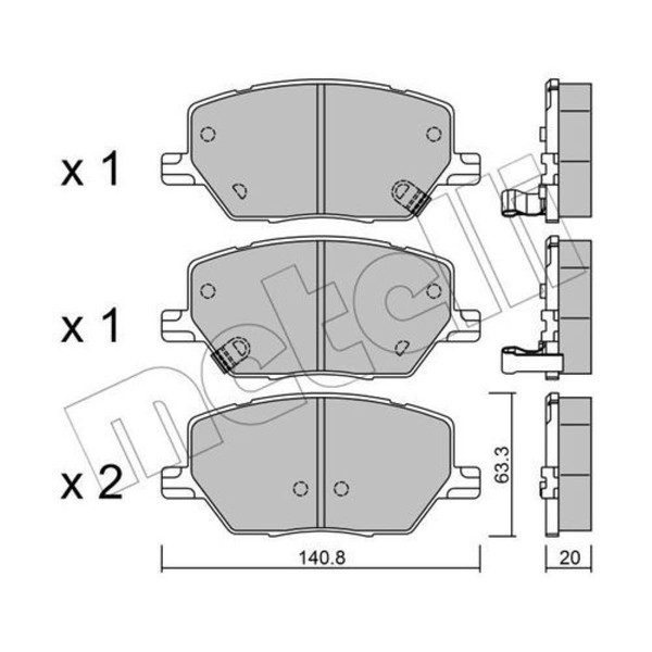 Metelli BremsbeläGe Vorne FüR Fiat 500X Jeep Renegade GeläNdewagen Geschlossen-image