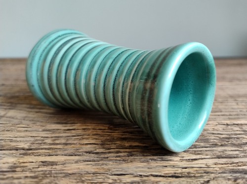 Porth Pottery Stem Vase Turquoise Green Glaze - Picture 5 of 18