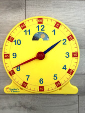 Teachers Choice Night  Day Manual Demonstration Teaching Clock 12"