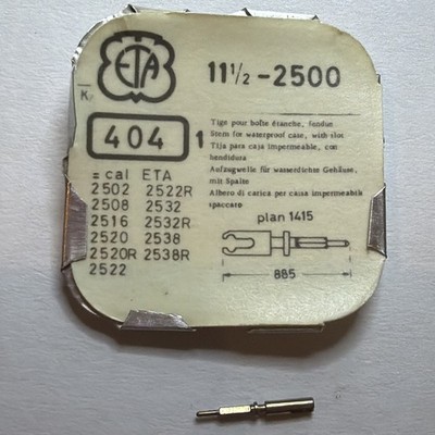 ETA WP STEM, WATERPROOF CASE CALIBRE 2500 WATCH PART# 404 - NOS