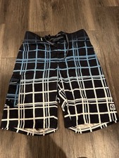 Ocean Current Black Blue Swim Trunks Shorts Men  s Size Medium