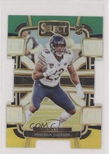 2023 Panini Select Concourse Green & Yellow Prizm Die-Cut Roschon Johnson 2l4