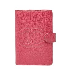 CHANEL Coco Mark CC Logo Agenda Cover Planner Cover Rosa 5 Anelli Usato dal Giappone