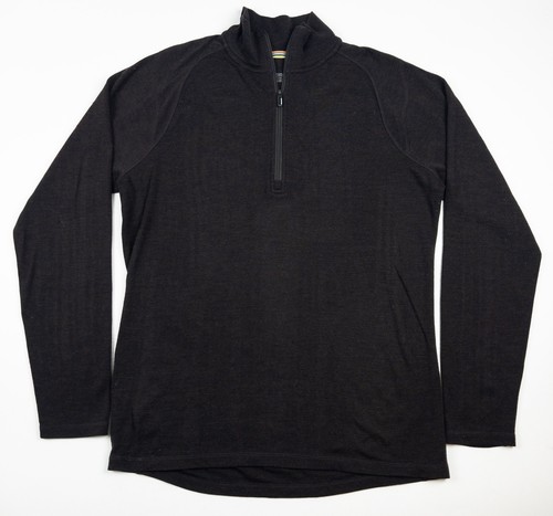 Smartwool Merino Wool 1/4 Zip Sweater Men's Large Midlayer Solid Brown Knit - Picture 2 of 9