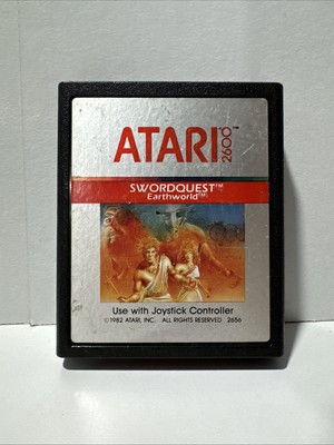 SWORDQUEST EARTHWORLD Atari 2600 Game Cartridge, 1982, Fast Shipping!