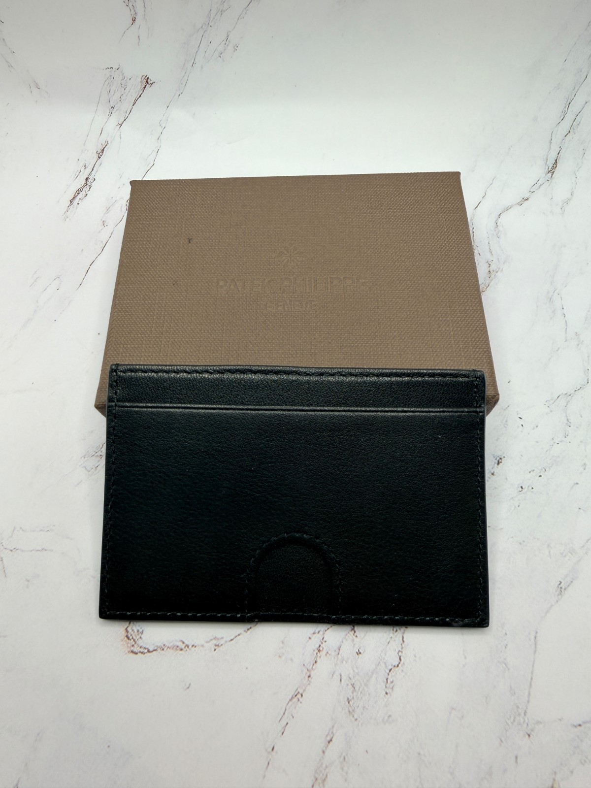 Patek Philippe Calatrava Black Calfskin Cardholder Card Wallet - AD VIP Gift