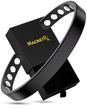 MagnetRX Magnetic Bracelet Men Women Black Stainless Steel Copper Cuffs Bangles