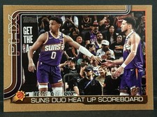 2025-26 Topps Basketball #294 Heat Check! Suns Duo Heat Up Scoreboard Gold /2025