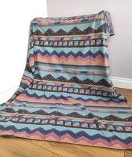 Vintage BHS Retro Geometric Stripe Single Duvet Cover W/ 2 Pillow Cases