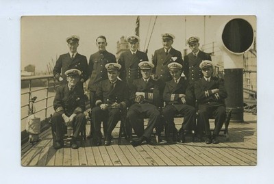 Offiziersdeck Royal Navy Original Vintage Postkarte unbenutzt